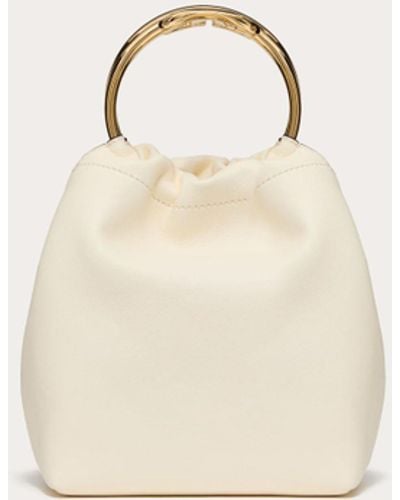 Valentino Garavani Carry Secrets Small Nappa Bucket Bag - Natural
