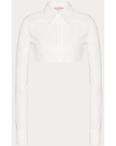 Valentino Compact Popeline Blouse - Natural