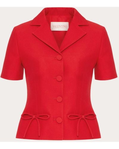 Valentino Crepe Couture Jacket - Red