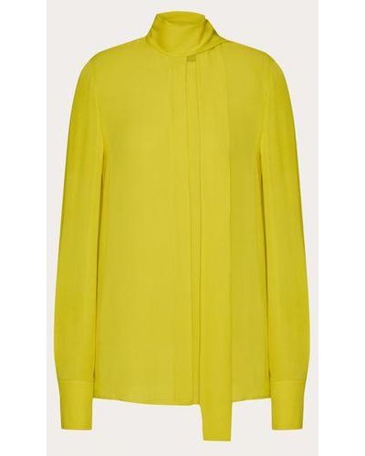 Valentino Georgette Blouse - Yellow