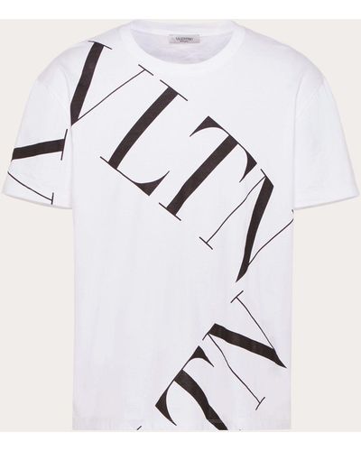 Valentino T-shirt Mit Vltn Macrogrid-print - Weiß