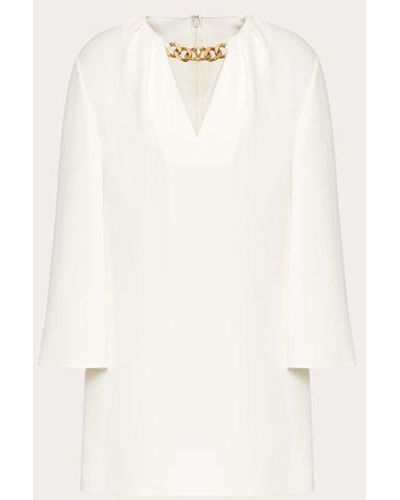 Valentino Vlogo Chain Cady Couture Kaftan Dress - Natural