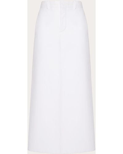 Valentino Compact Popeline Skirt - White