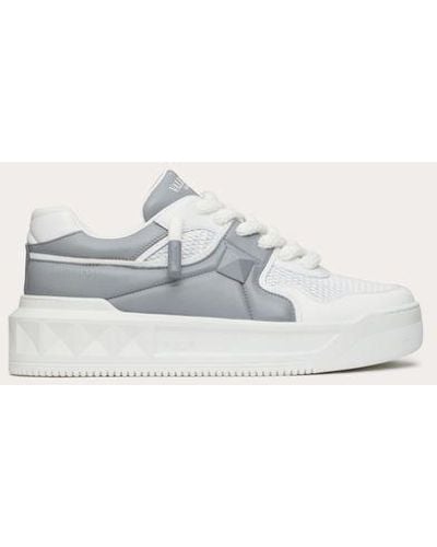 Valentino Garavani One Stud Xl Low-top Trainer In Perforated Nappa - White