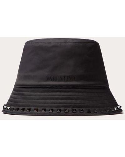 Valentino Garavani Black Untitled Bucket Hat