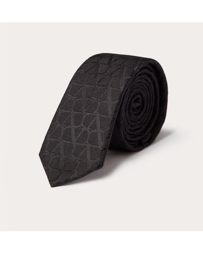 Valentino Garavani Toile Iconographe Silk Tie - Black