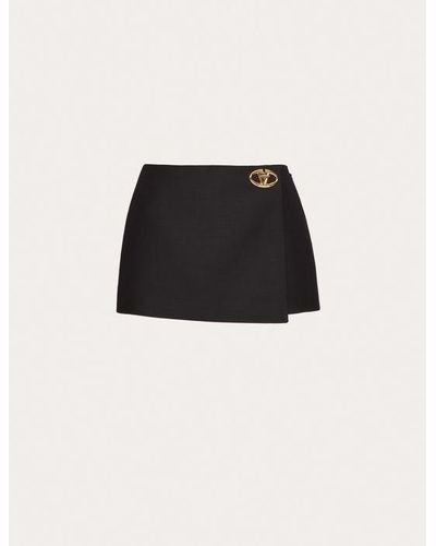 Valentino Crepe Couture Skirt - Black