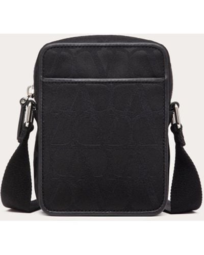 Valentino Garavani Small Black Iconographe Nylon Shoulder Bag