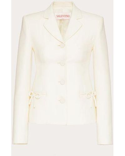 Valentino CHAQUETA DE CREPE COUTURE - Neutro