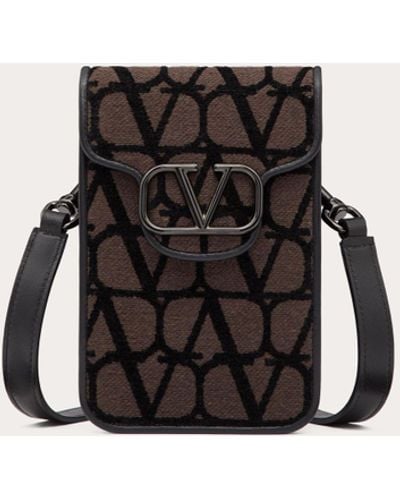 Valentino Garavani Toile Iconographe Duffle Bag with Leather Detailing Man Fondantblack Onesize