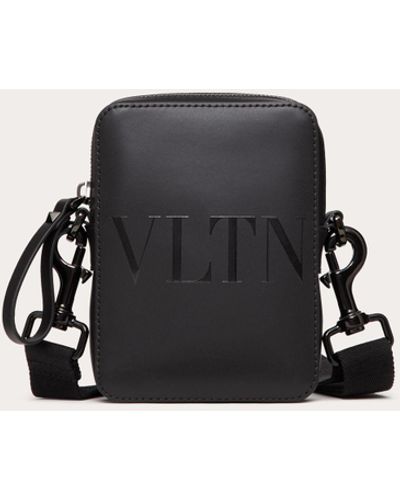 Valentino Garavani Small Vltn Leather Crossbody Bag - Black