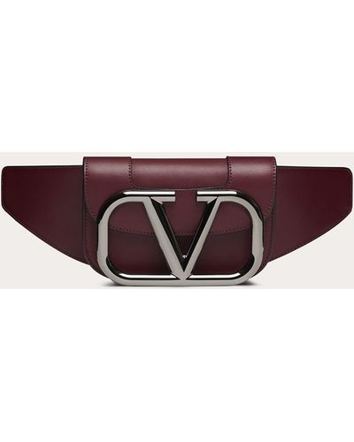 Valentino Garavani Supervee Leather Belt Bag - Red