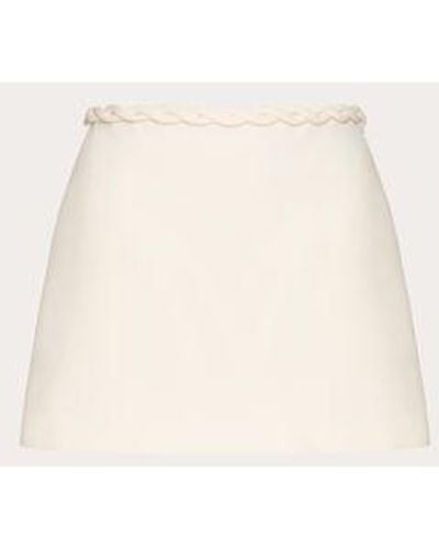 Valentino Crepe Couture Skirt - Natural