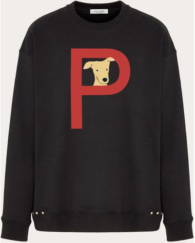 Valentino Rockstud Pet Customisable Unisex Crewneck Sweatshirt - Black