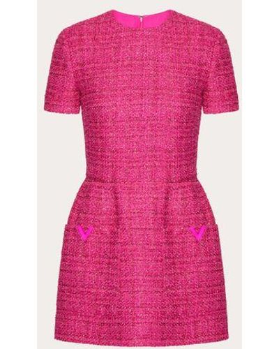 Short sleeve store tweed dress