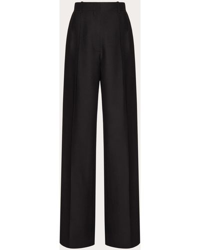 Valentino Crepe Couture Trousers - Black