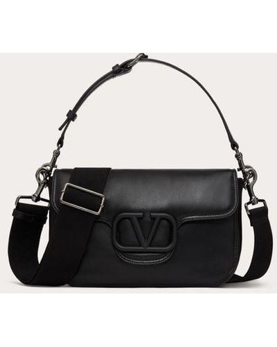 Valentino Garavani Noir Nappa Leather Shoulder Bag - Black