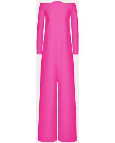 Valentino Crepe Couture Jumpsuit - Pink