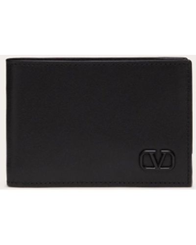 Valentino Garavani Vlogo Signature Wallet For Us Dollars - Black