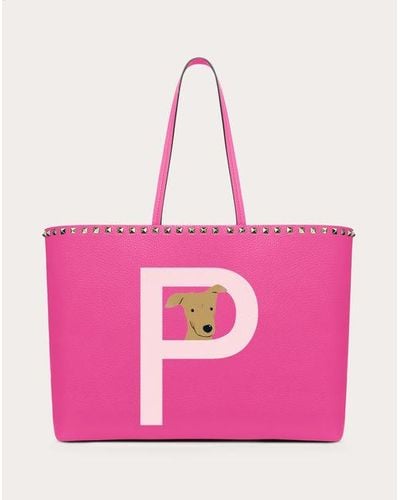 Valentino Garavani Rockstud Pet Customizable Tote Bag - Pink