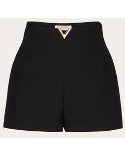Valentino Shorts in crepe couture - Nero