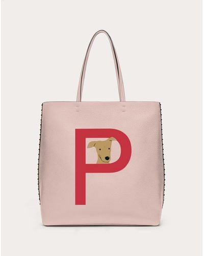 Valentino Garavani Rockstud Pet Customizable N/s Tote Bag - Pink