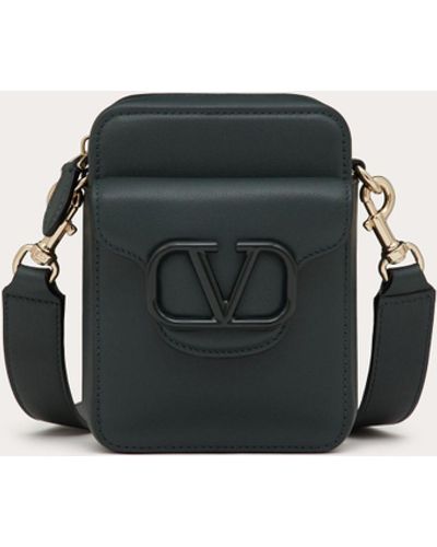 Valentino Garavani Mini Locò Crossbody Calfskin Bag - Natural