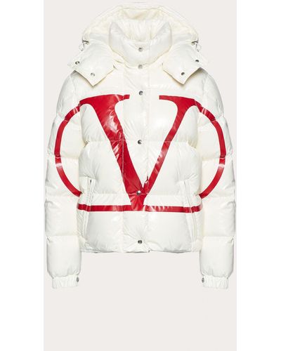 Valentino Moncler Vlogo Lacquered Nylon Padded Jacket