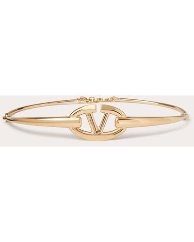 Valentino Garavani The Bold Edition Vlogo Metal Belt - Natural