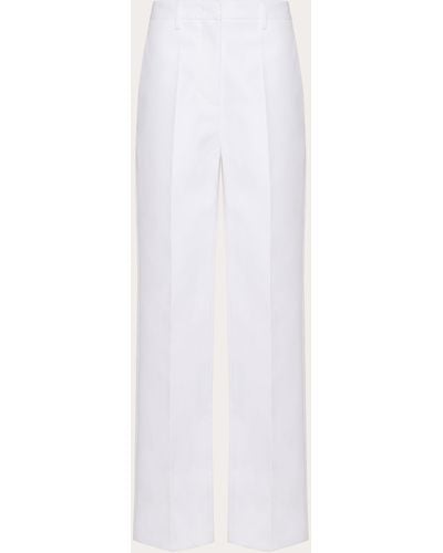 Valentino Compact Popeline Pants - White