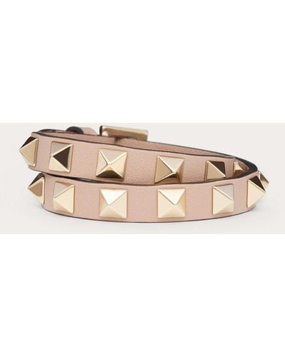 Valentino Garavani Rockstud Calfskin Double-strap Bracelet - Multicolour