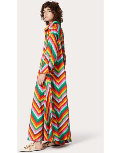 Valentino Printed Cotton Dress - Multicolour