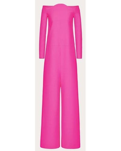 Valentino Crepe Couture Jumpsuit - Pink
