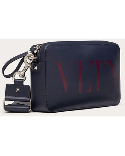 Valentino Garavani Leather Vltn Crossbody Bag - Blue