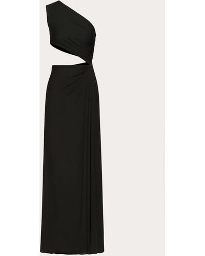 Valentino Georgette Evening Dress - Black