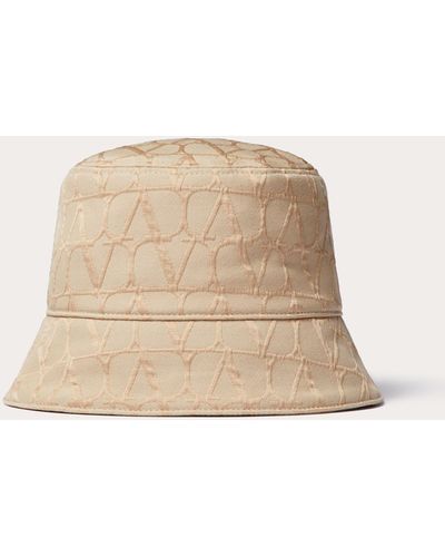 Valentino Garavani Toile Iconographe Cotton Bucket Hat - Natural