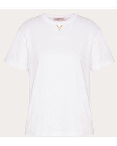 Valentino Jersey Cotton T-shirt - Natural