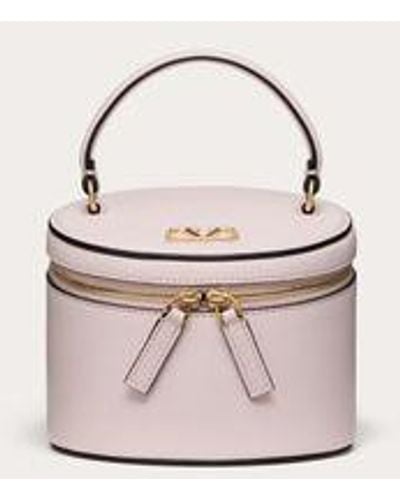 Valentino Garavani Mini Vlogo Signature Calfskin Jewellery Vanity Case - Pink