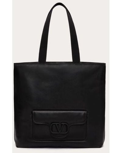 Valentino Garavani Noir Nappa Leather Shopper - Black