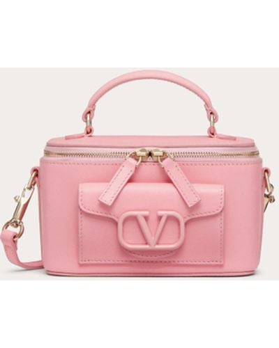 Valentino Garavani Mini Locò Handbag In Calfskin - Pink