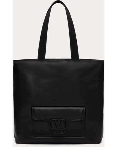Valentino Garavani Noir Nappa Leather Shopper - Black