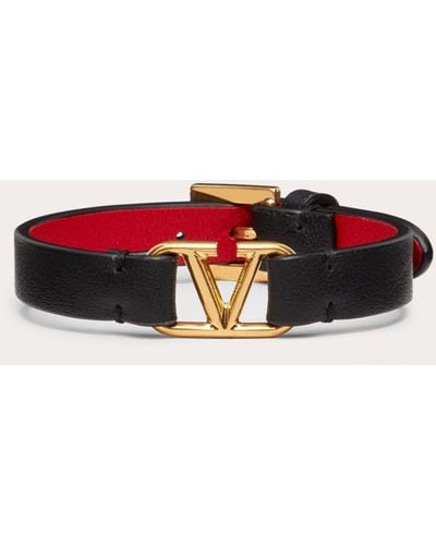 Valentino Garavani Vlogo Signature Calfskin Bracelet - Multicolour