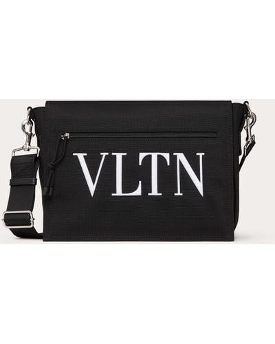 Valentino Garavani Vltn Nylon Messenger Bag - Black