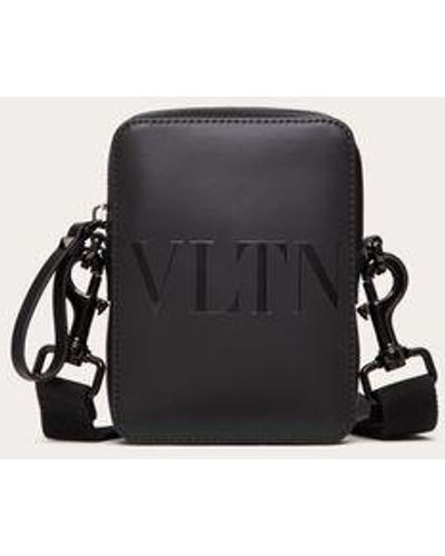 Valentino Garavani Small Vltn Leather Crossbody Bag - Black