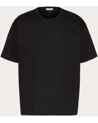 Valentino Cotton Crewneck T-shirt - Black