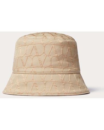 Valentino Garavani Toile Iconographe Cotton Bucket Hat - Natural