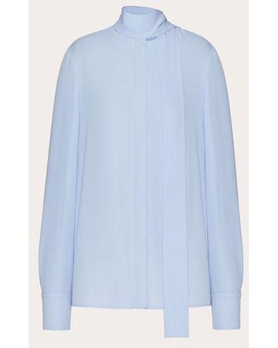 Valentino Camicia in georgette - Blu