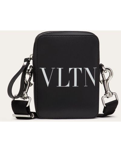Valentino Garavani Small Vltn Leather Crossbody Bag - Black