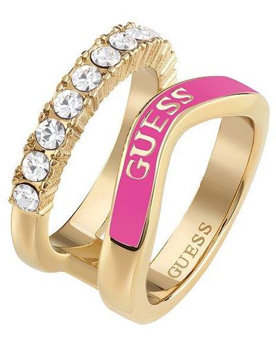 Guess Bague pour jubr03072jwygfc54 acier inoxydable - Rose