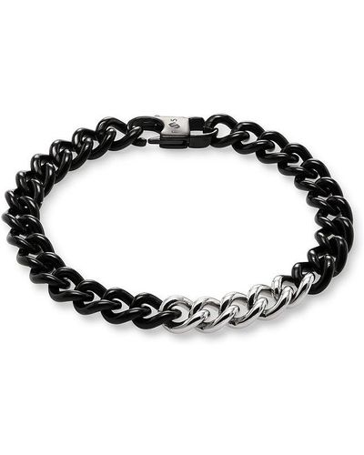 FAVS. Bracelet 88817885 acier inoxydable - Noir